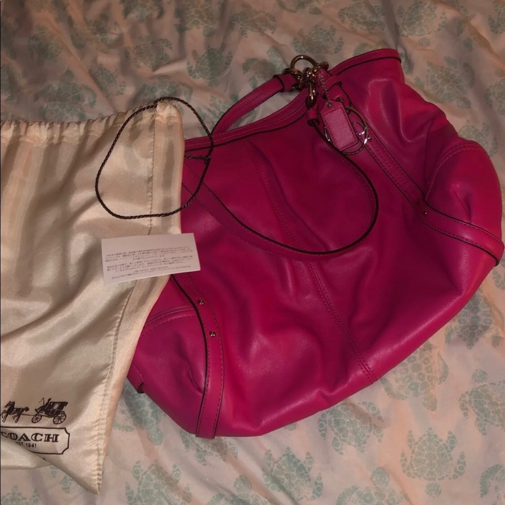 Bnwot coach hot pink purse